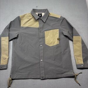 Men’s G-Star One Pocket Relaxed PM Long Sleeve Snap Button Shirt Size LG